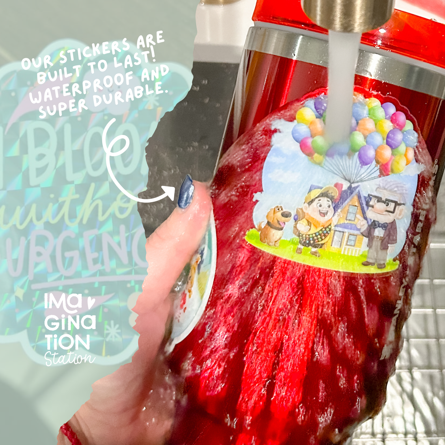 Custom Cute Inspirational Quote Sticker - Waterproof Prismatic Glossy Effect