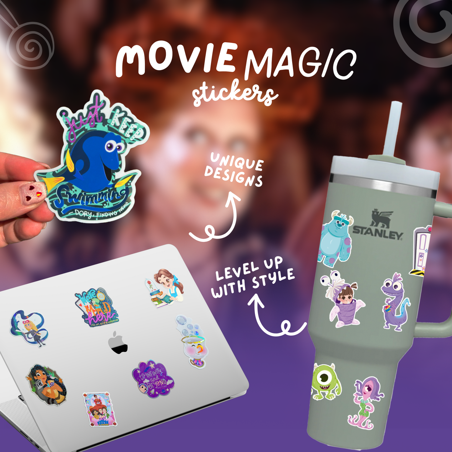Hocus Pocus Magic Sticker | Waterproof Vinyl Decal | Halloween Witch Laptop Water Bottle Decor