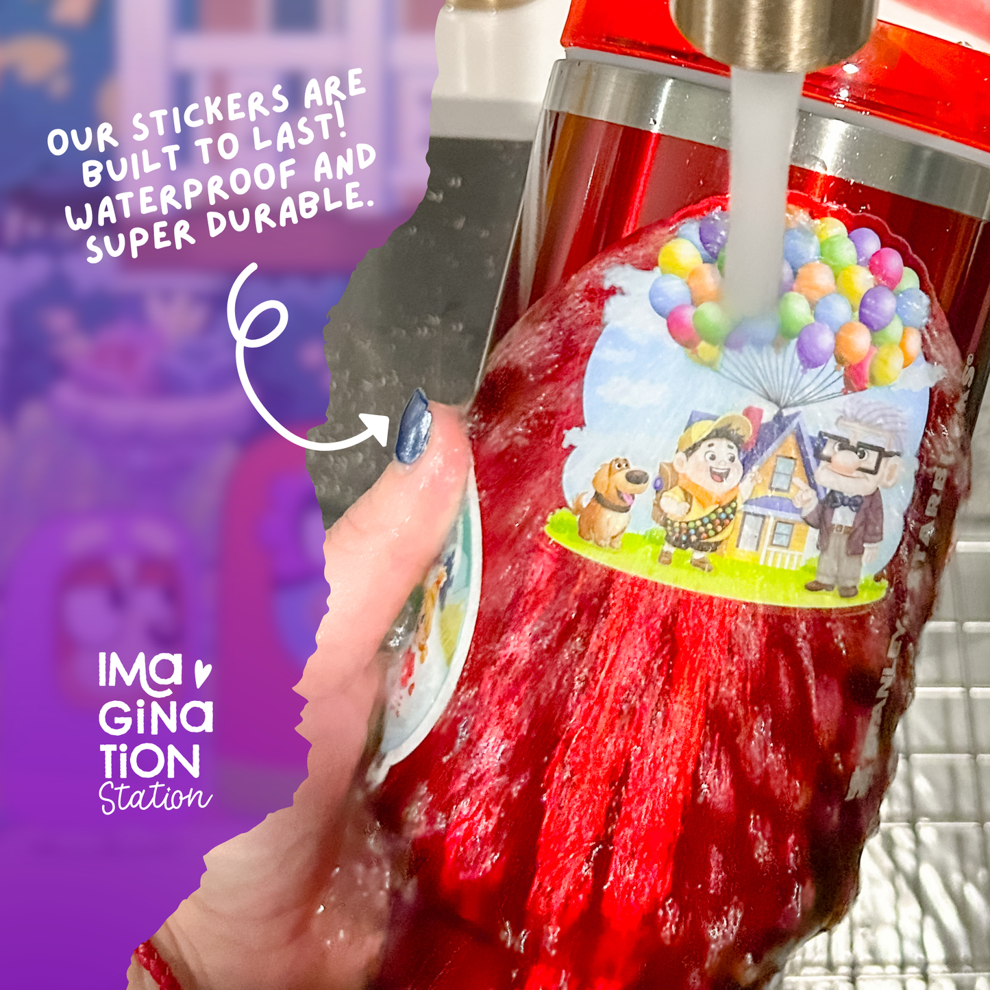 Granny Muffin Sticker | Waterproof Pixie Dust Effect