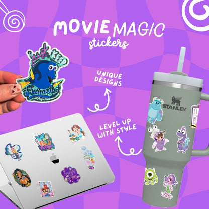 Powerpuff Girls Sticker – Pixie Dust Glossy Retro Cartoon Vinyl Decal for Laptop, Water Bottle & Journal