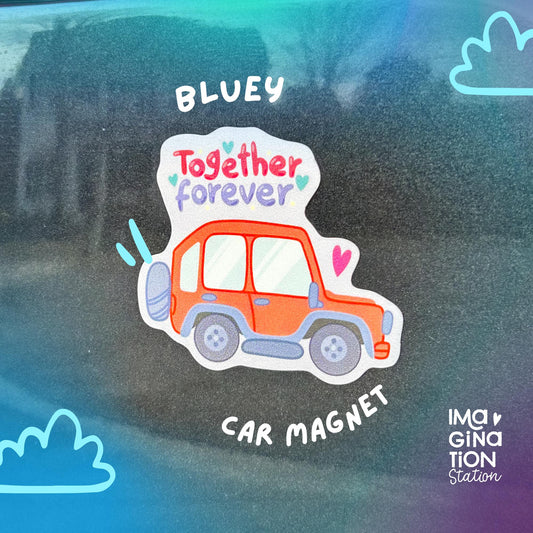 Bluey Car Magnet – Fun & Colorful Die-Cut Design