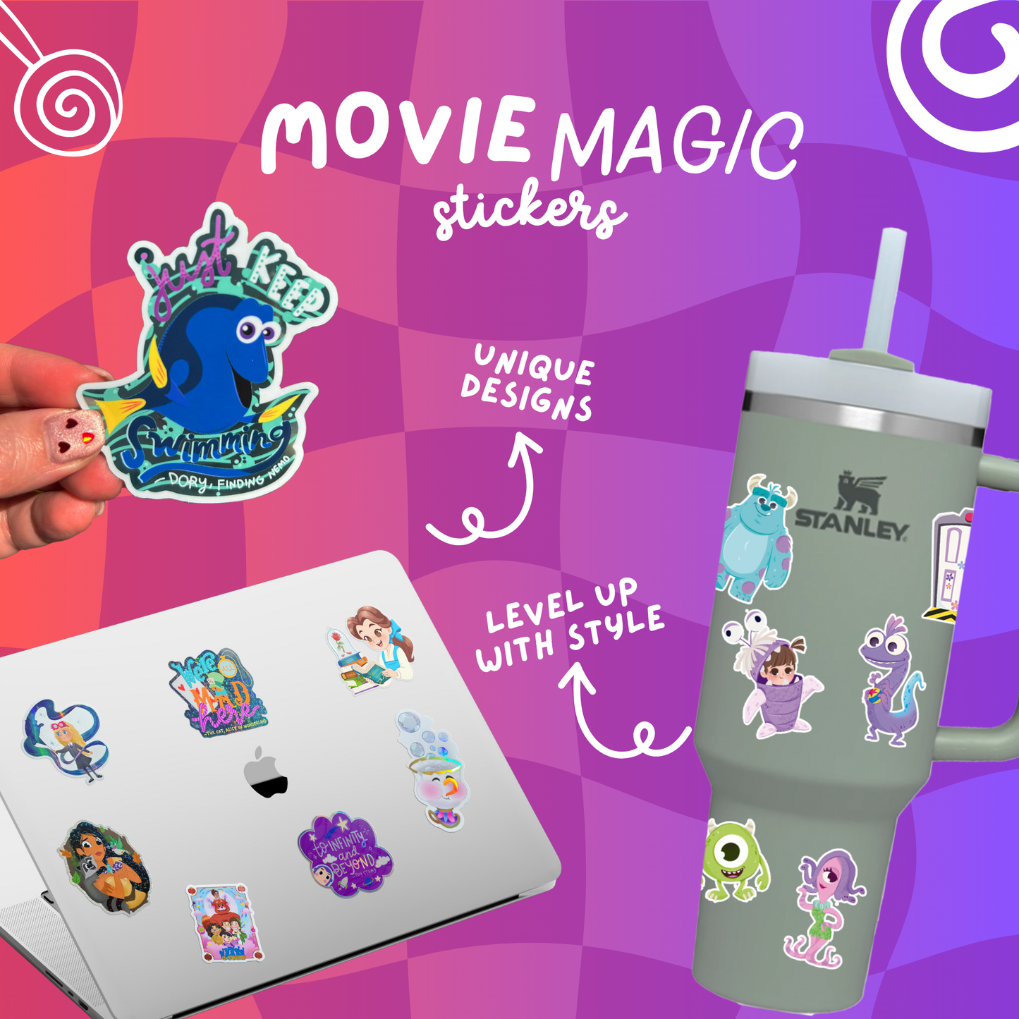 Mojo Jojo Powerpuff Sticker | Mirror Glossy Villain Decal | Retro Cartoon Vinyl | 90s Nostalgic Fan Art