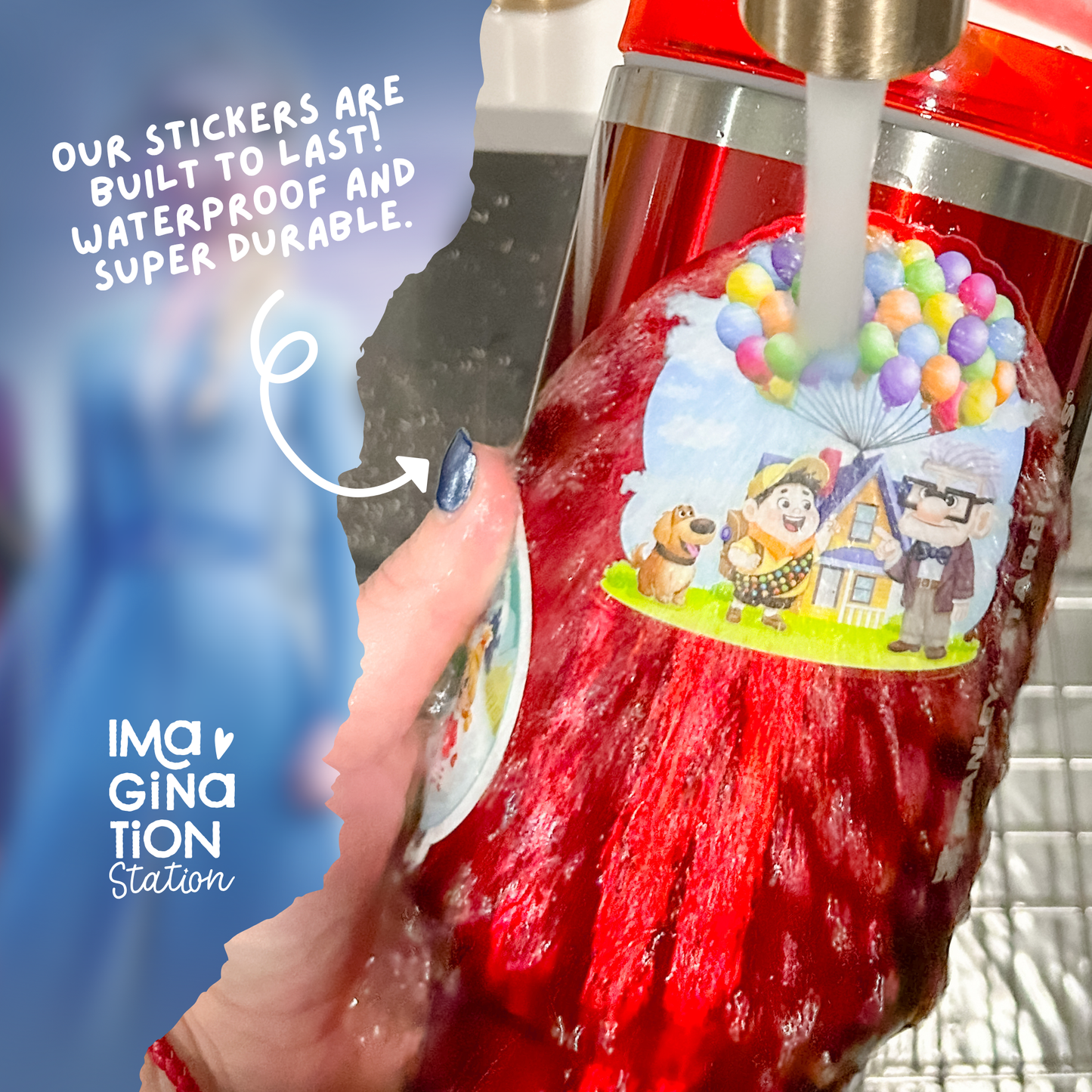 Frozen Waterproof Sticker - Pixie Dust Glossy Effect