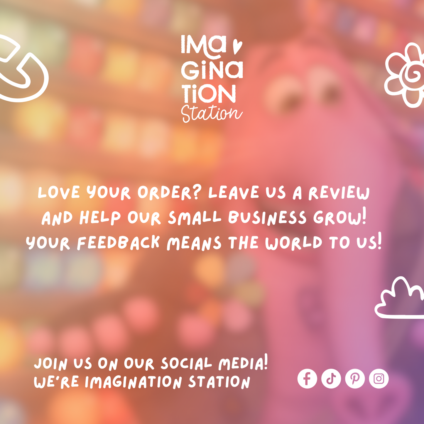 Inside Out BingBong Sticker - Waterproof Holographic Glossy Effect