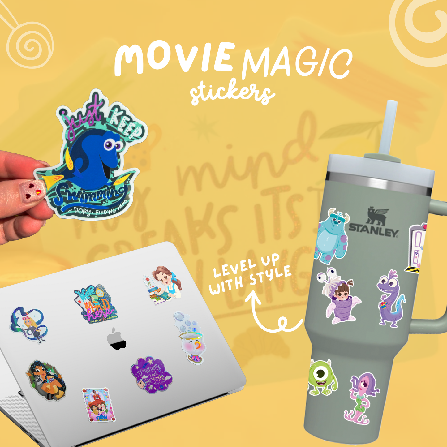 Cute Inspirational Quote Sticker - Waterproof Pixie Dust Glossy Effect