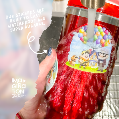 Sleeping Beauty Sticker Sheet - Waterproof Clear Glossy Effect