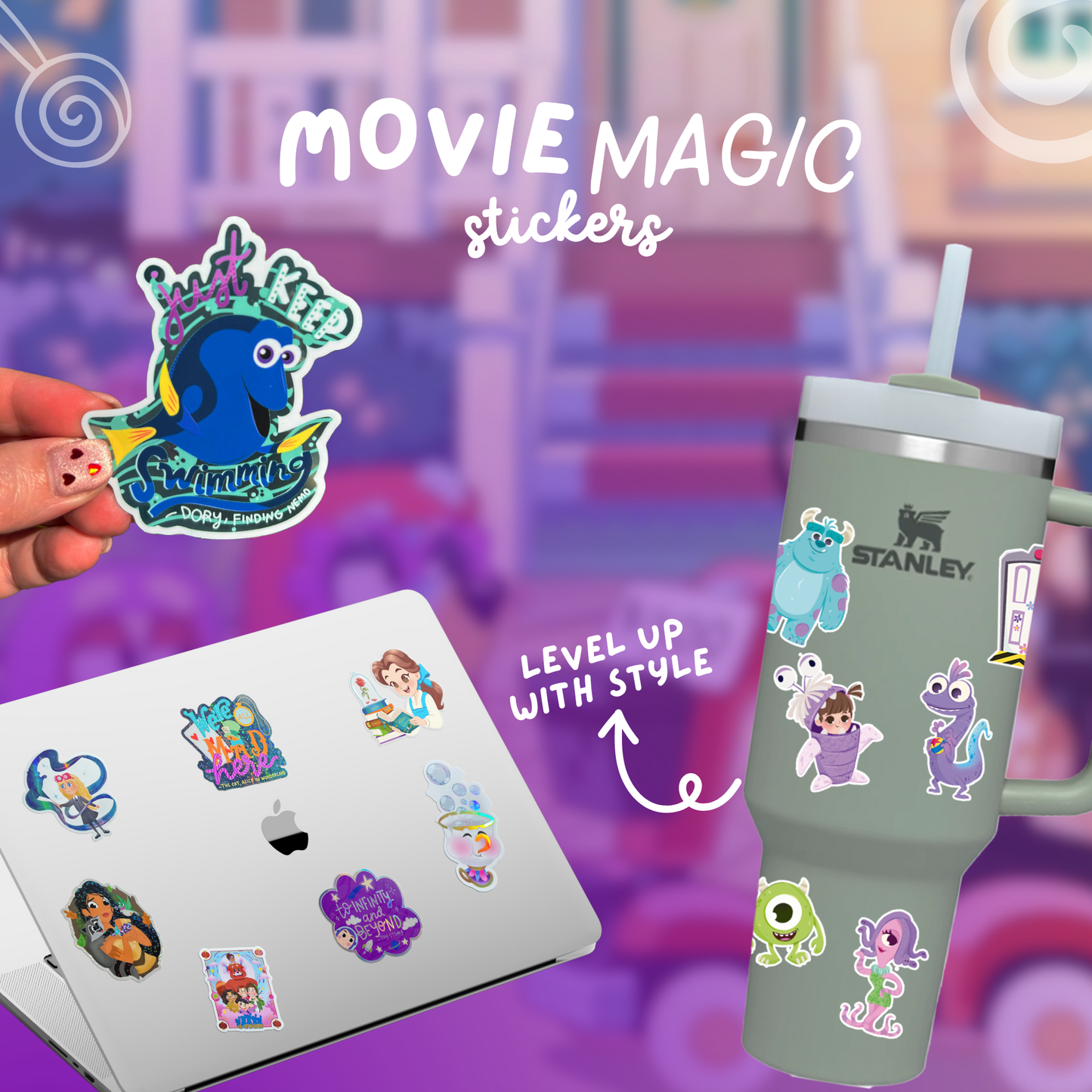 Granny Muffin Sticker | Waterproof Pixie Dust Effect