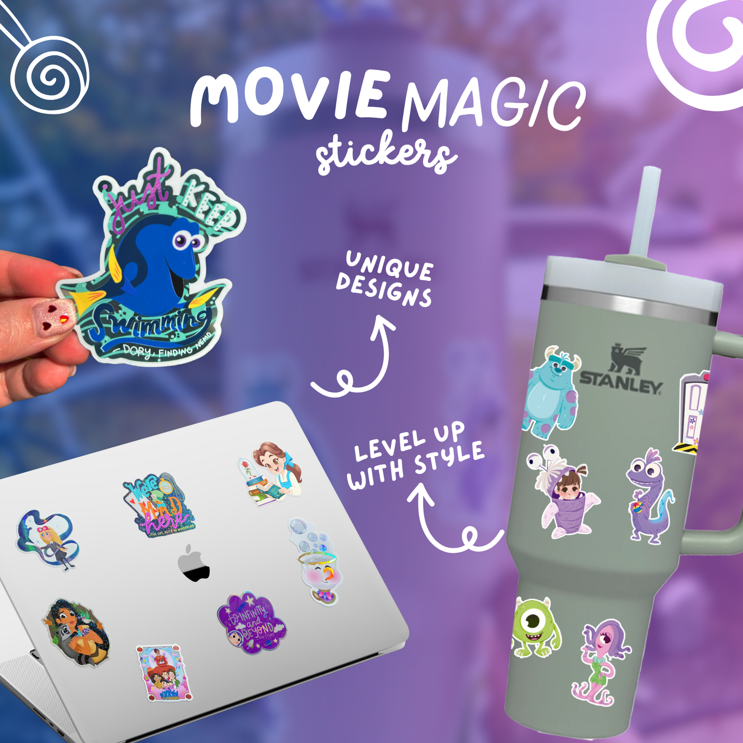 Bluey, Bingo & Muffin Wicked Halloween Holographic Stickers