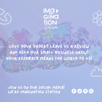 Custom Cute Inspirational Quote Sticker - Waterproof Glitter Glossy Effect