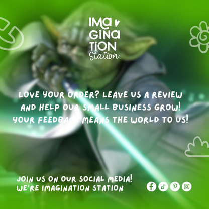 Yoda and Luke Skywalker Sticker - Waterproof Holographic Glossy