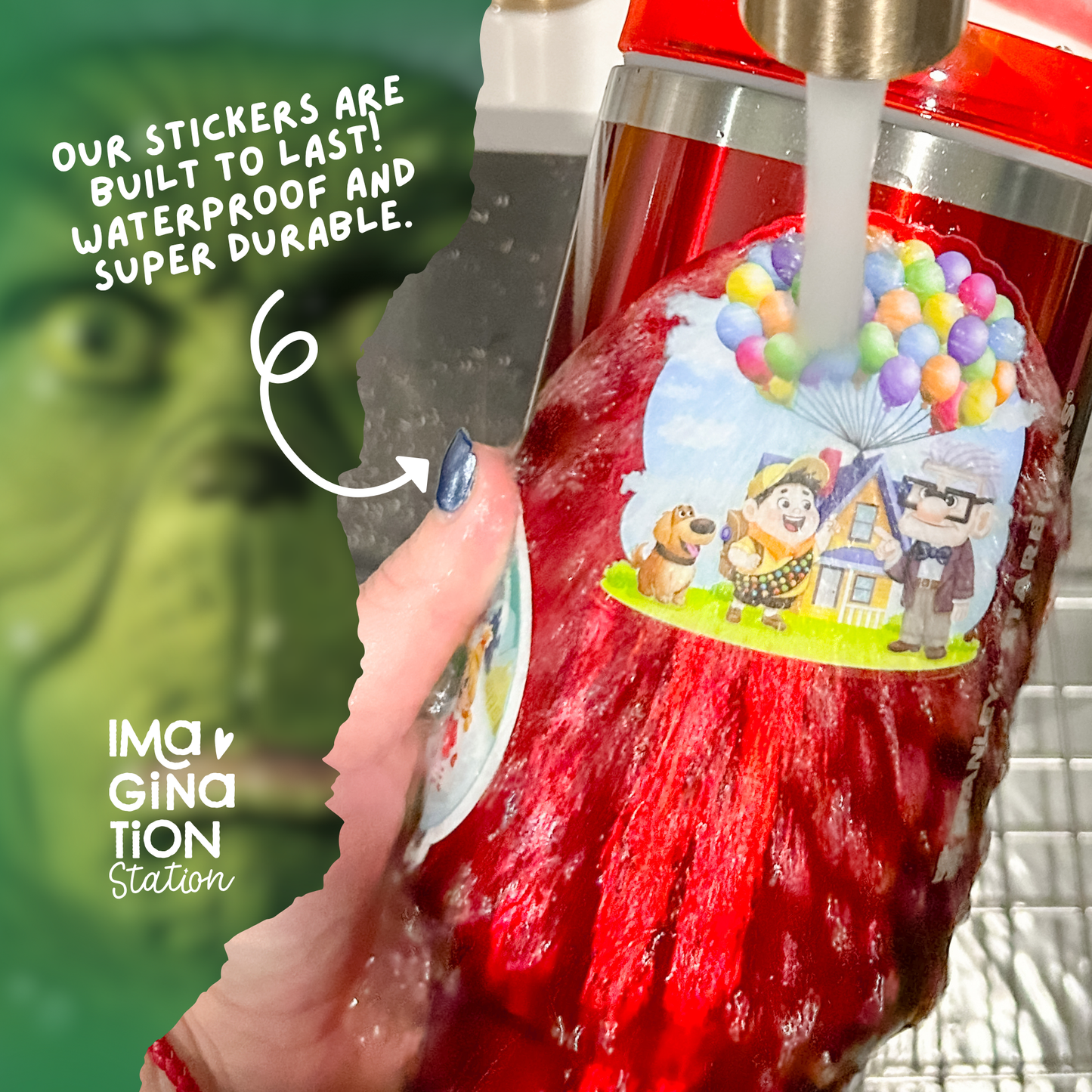 Grinch and Cindy Lou Who - Waterproof Glossy Effect Sticker