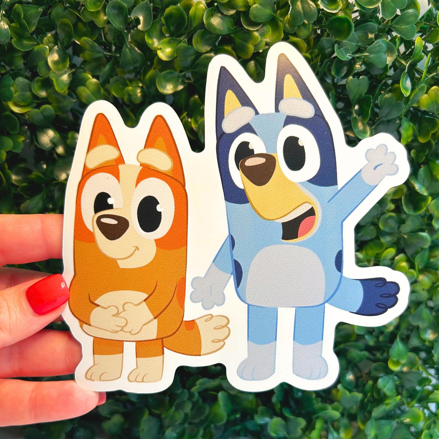 Bluey & Bingo Car Magnet – Die-Cut Design