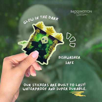 Voldemort Sticker Glow in the Dark Waterproof Vinyl Decal for Laptop Water Bottle Wizard Magic Gift for Fans
