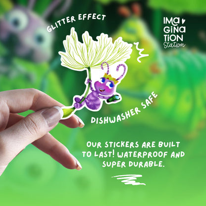 A Bug’s Life Dot Vinyl Sticker – Waterproof Transparent Glossy Decal for Laptop, Water Bottle, Car
