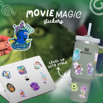 Grinch and Cindy Lou Who - Waterproof Glossy Effect Sticker