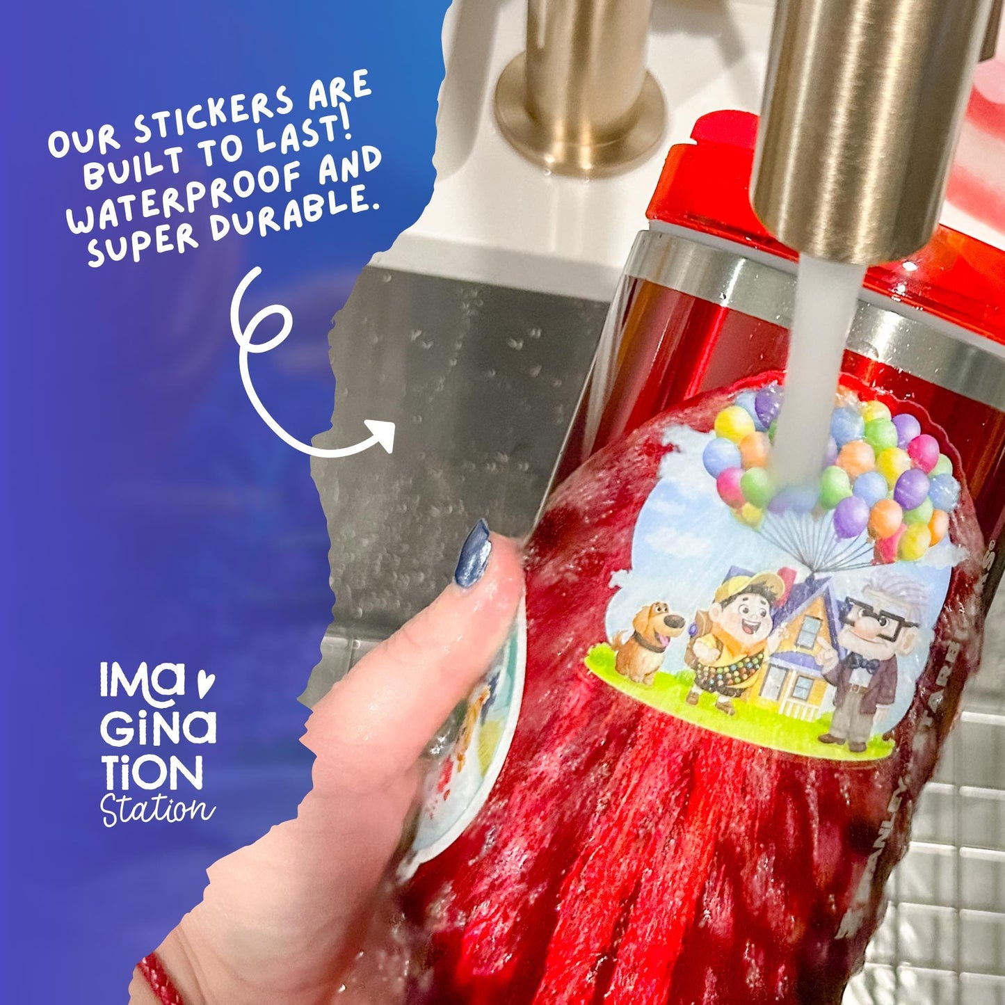Dory Just Keep Swimming Sticker, Mirror Effect Vinyl, Finding Nemo Decal, Waterproof Inspirational Sticker