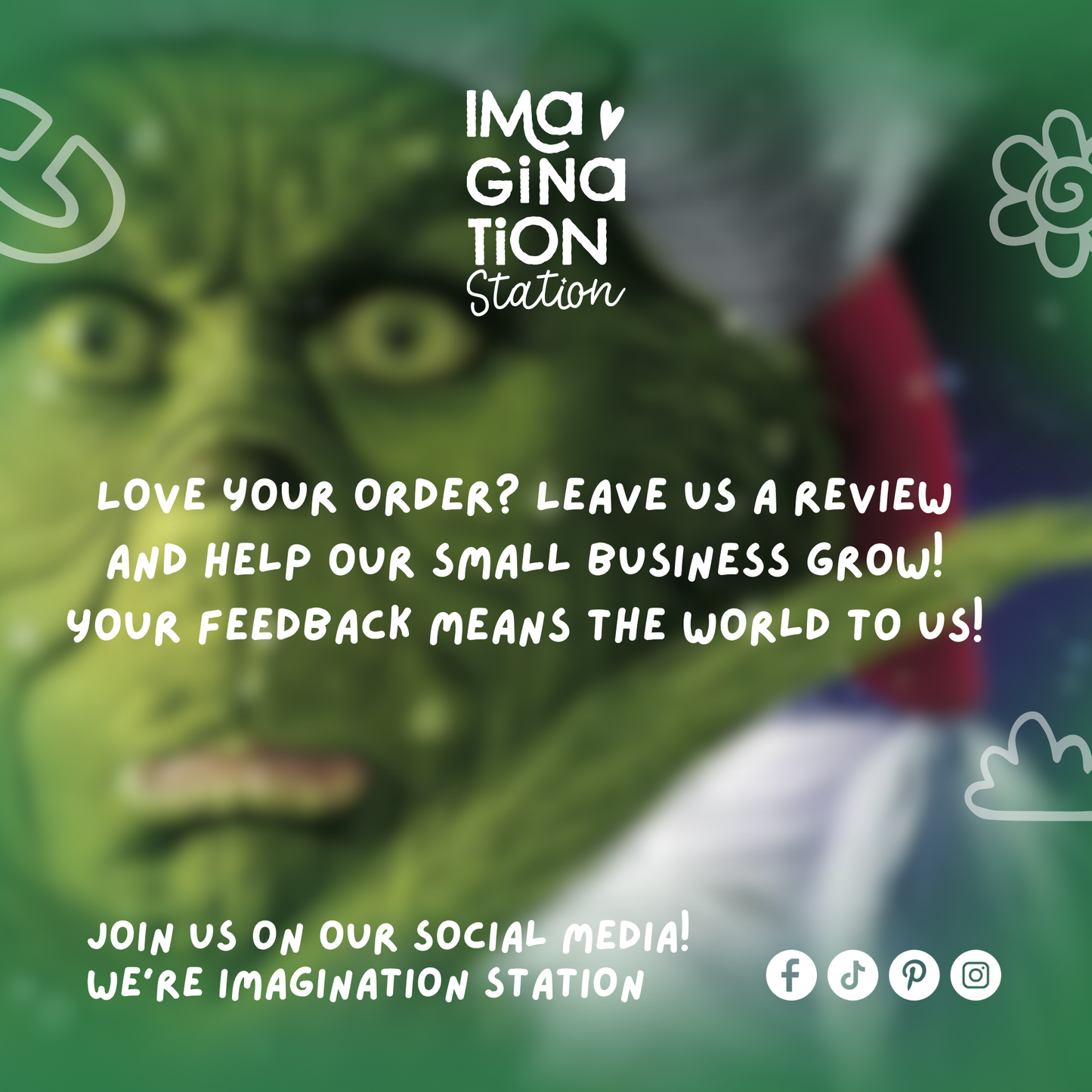 Grinch and Cindy Lou Who - Waterproof Glossy Effect Sticker