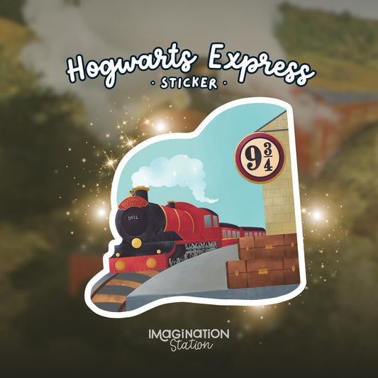 Hogwarts Express Sticker – Waterproof Holographic Glossy Vinyl Decal, Wizarding World Train, Harry Potter Fan Gift
