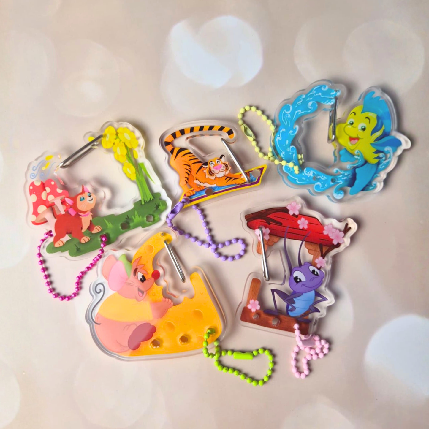 Alice in Wonderland Dinah Carabiner - Acrylic Clear Keychain