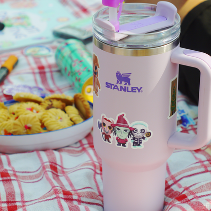 Nightmare Before Christmas Tumbler Set - Disney Halloween Drinkware with Stickers & Accessories