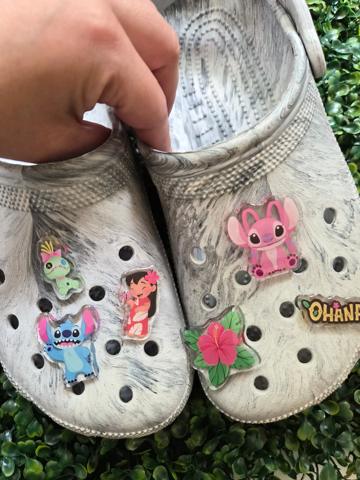 Lilo and Stitch Shoe Charms Set - Weatherproof Clear Acrylic