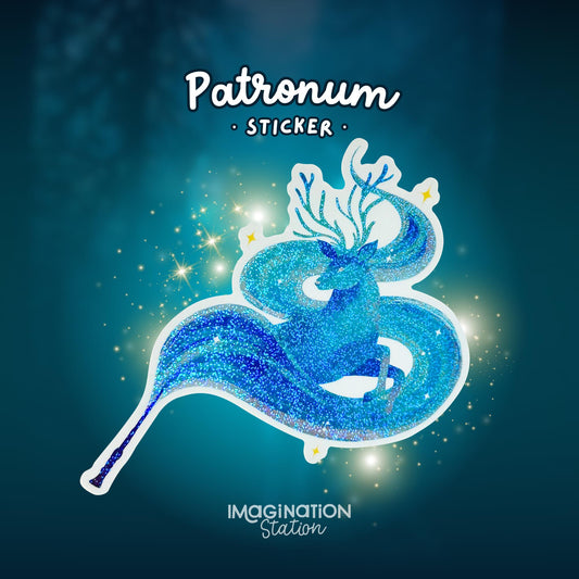 Expecto Patronum Sticker, Harry Potter Waterproof Pixie Dust Glossy Vinyl Decal, Laptop Water Bottle Car Window Sticker