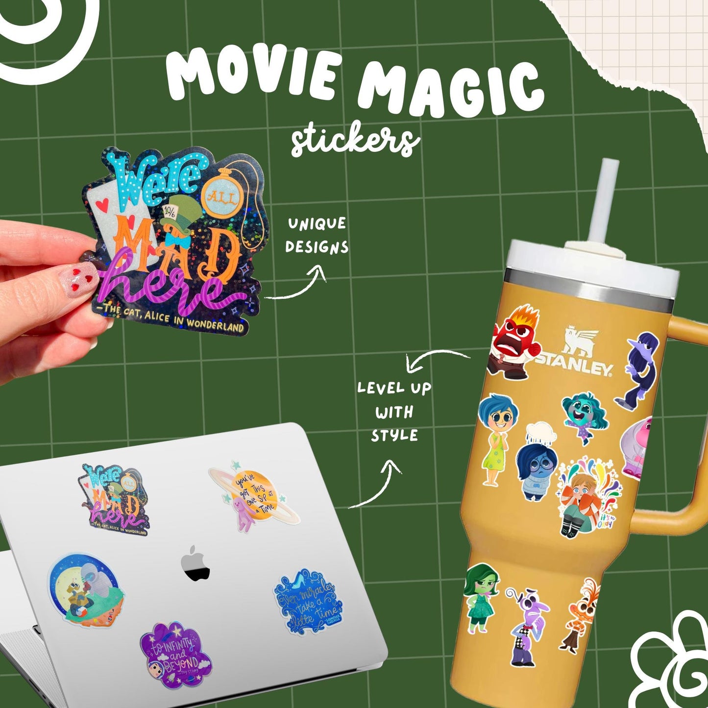 Voldemort Sticker Glow in the Dark Waterproof Vinyl Decal for Laptop Water Bottle Wizard Magic Gift for Fans