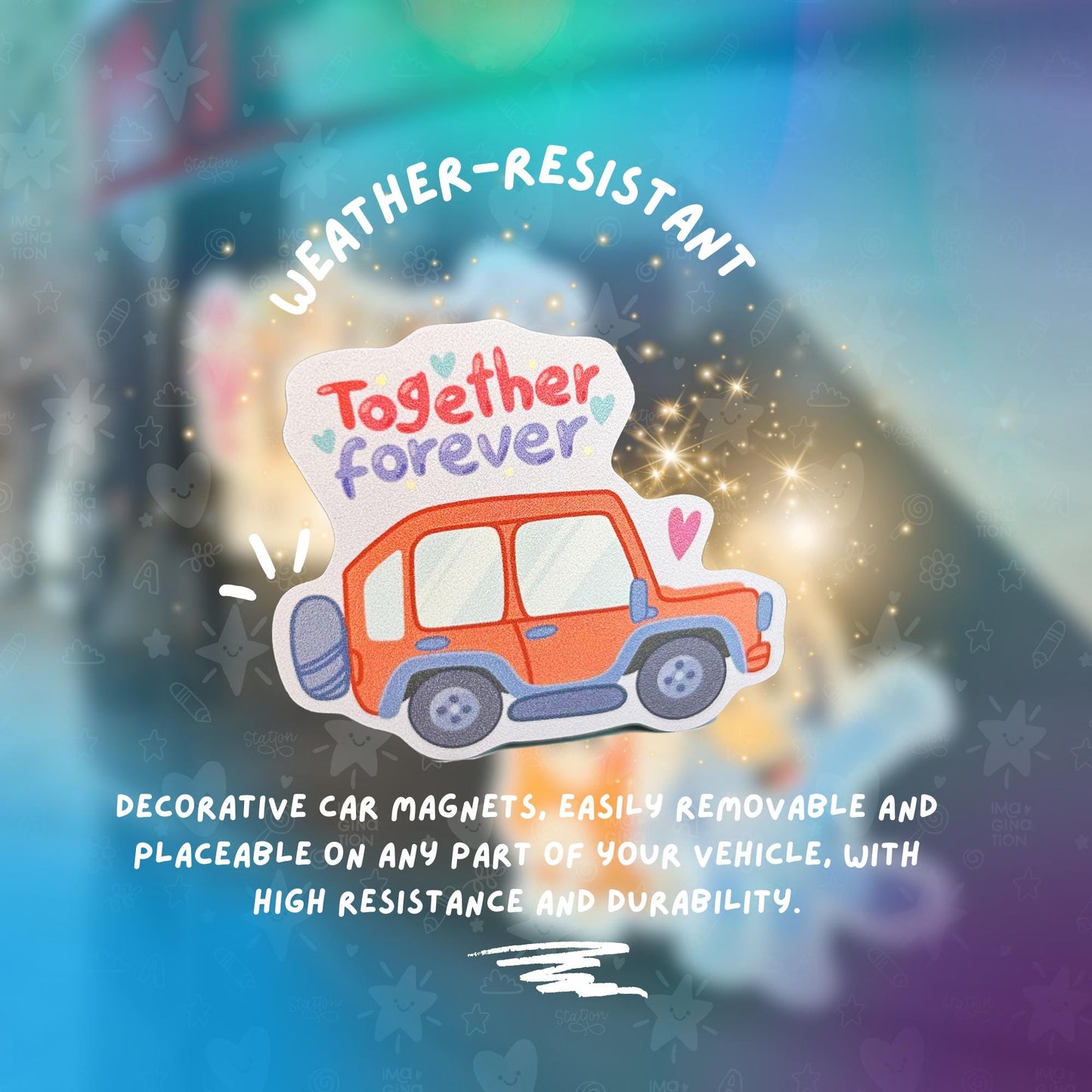 Bluey Car Magnet – Fun & Colorful Die-Cut Design