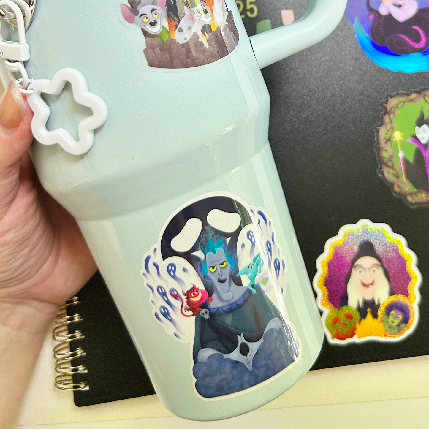 Hades Glitter Vinyl Sticker | Waterproof Glossy Hercules Decal | 2.4”x3” Disney Villain Sticker for Laptop, Bottle, Journal, and More