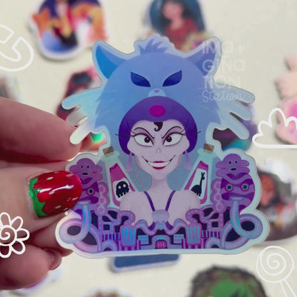 Yzma Emperor’s New Groove Sticker | Holographic Matte Disney Villain Decal | Funny Cartoon Vinyl | Laptop Water Bottle Decor