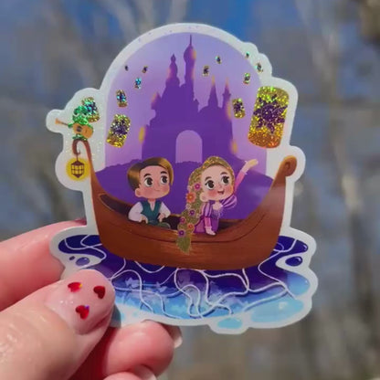 Rapunzel Tangled Sticker | Pixie Dust Glossy Waterproof Vinyl | Fairytale Disney Princess Decal for Tumblers, Laptops & Journals