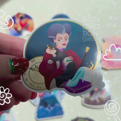 Lady Tremaine Cinderella Sticker | Mirror Glossy Disney Villain Vinyl | Evil Stepmother Decal | Laptop Tumbler Journal Decor