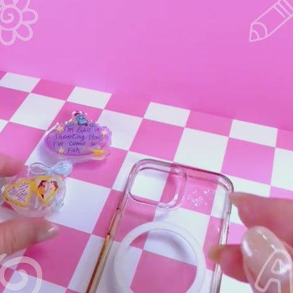 Tarzan & Jane Heart-Shaped Clear Costume Airbag PopSocket - Disney Inspired Phone Grip