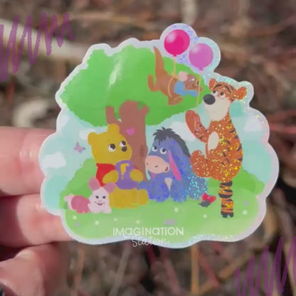 Winnie the Pooh & Friends Waterproof Vinyl Sticker – Pixie Dust Glossy Finish