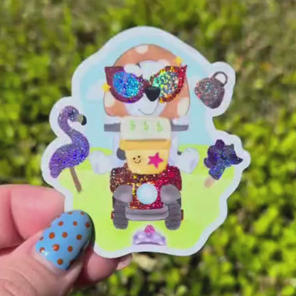 Granny Muffin Sticker | Waterproof Pixie Dust Effect