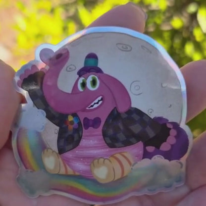 Inside Out BingBong Sticker - Waterproof Holographic Glossy Effect