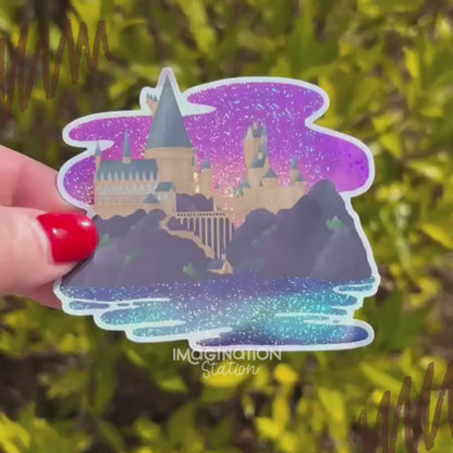Hogwarts Castle Pixie Dust Sticker –  Waterproof Glossy Vinyl Decal for Laptop, Tumbler & Journal