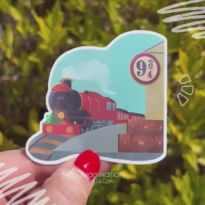 Hogwarts Express Sticker – Waterproof Holographic Glossy Vinyl Decal, Wizarding World Train, Harry Potter Fan Gift