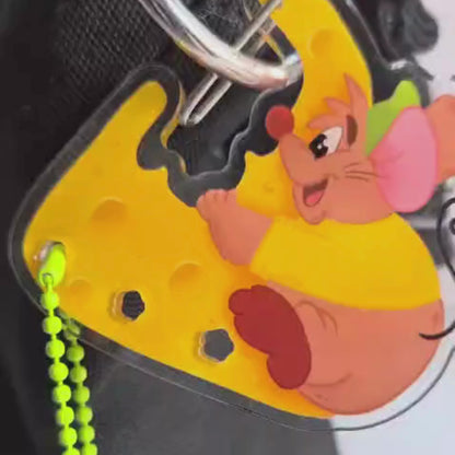 Cinderella Gus Carabiner - Acrylic Clear Keychain.