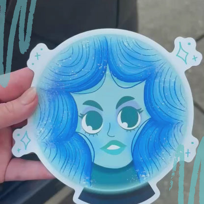 Haunted Mansion Madame Leota Car Magnet - Disney Crystal Ball Vehicle Decal
