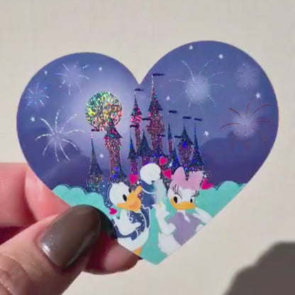 Donald and Daisy Proposal Sticker - Waterproof Glossy