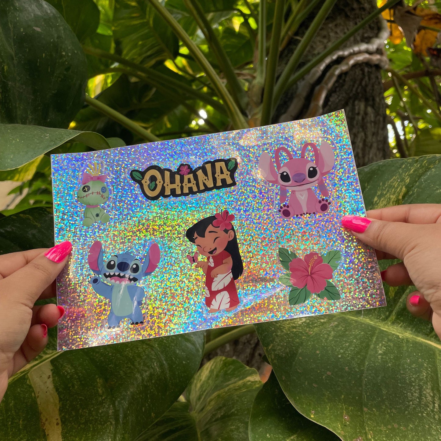 Lilo & Stitch Stanley Cup Tumbler 40oz with Straw + Waterproof Sticker Set – Disney Tropical Drinkware Gift
