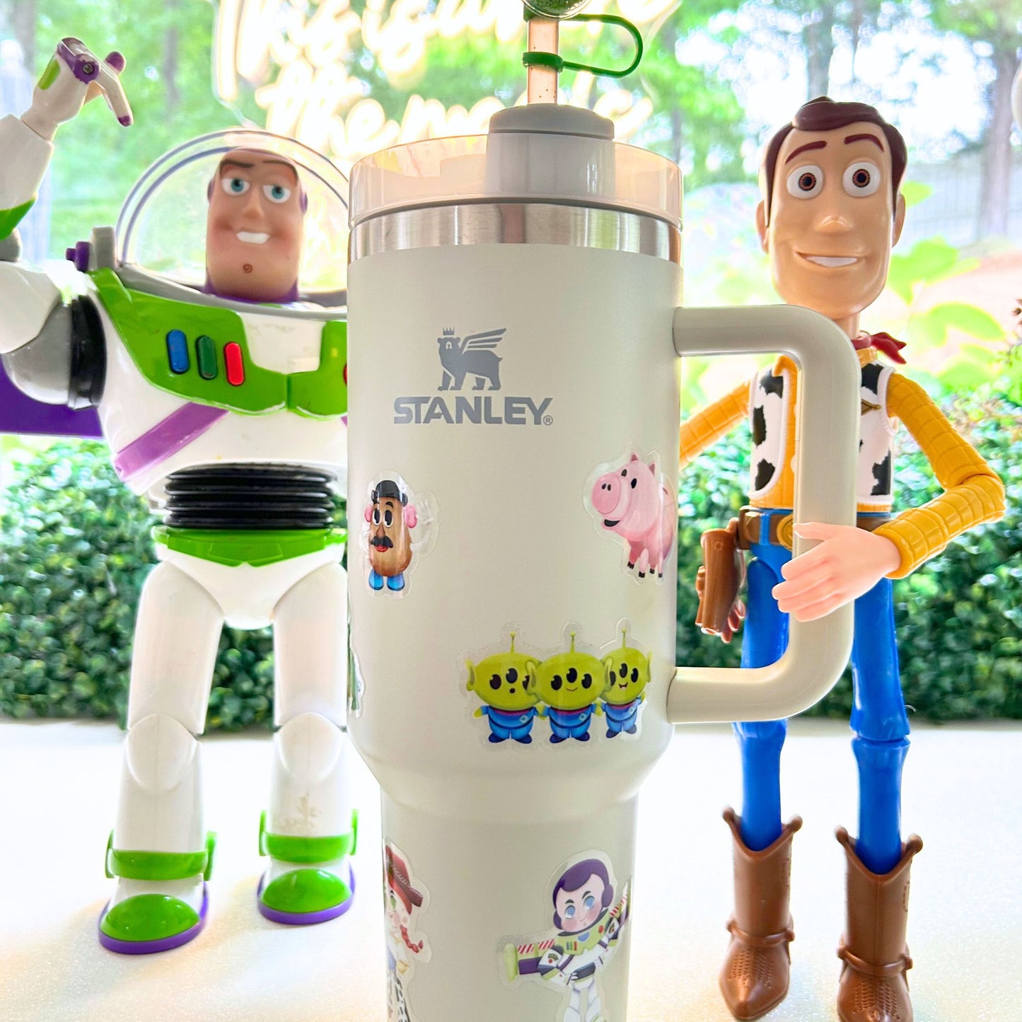 Toy Story Tumbler with Straw & Waterproof Sticker Set – Pixar Drinkware